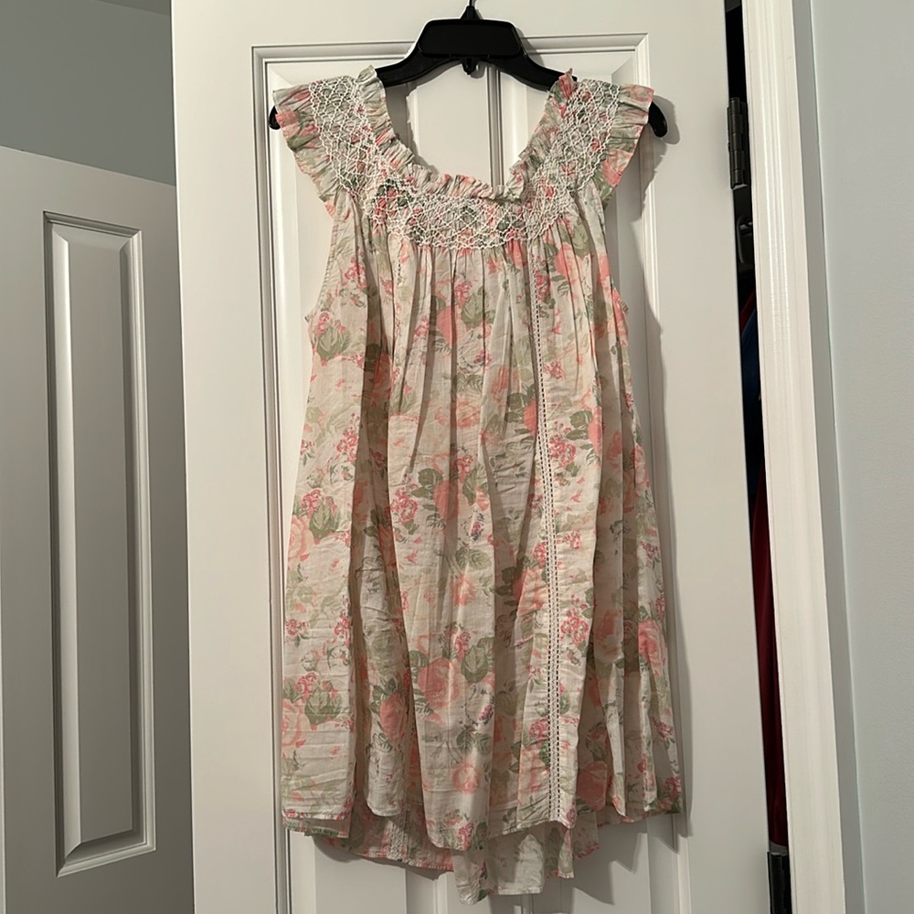 LoveShackFancy Finchley Dress Blushing Dove S
